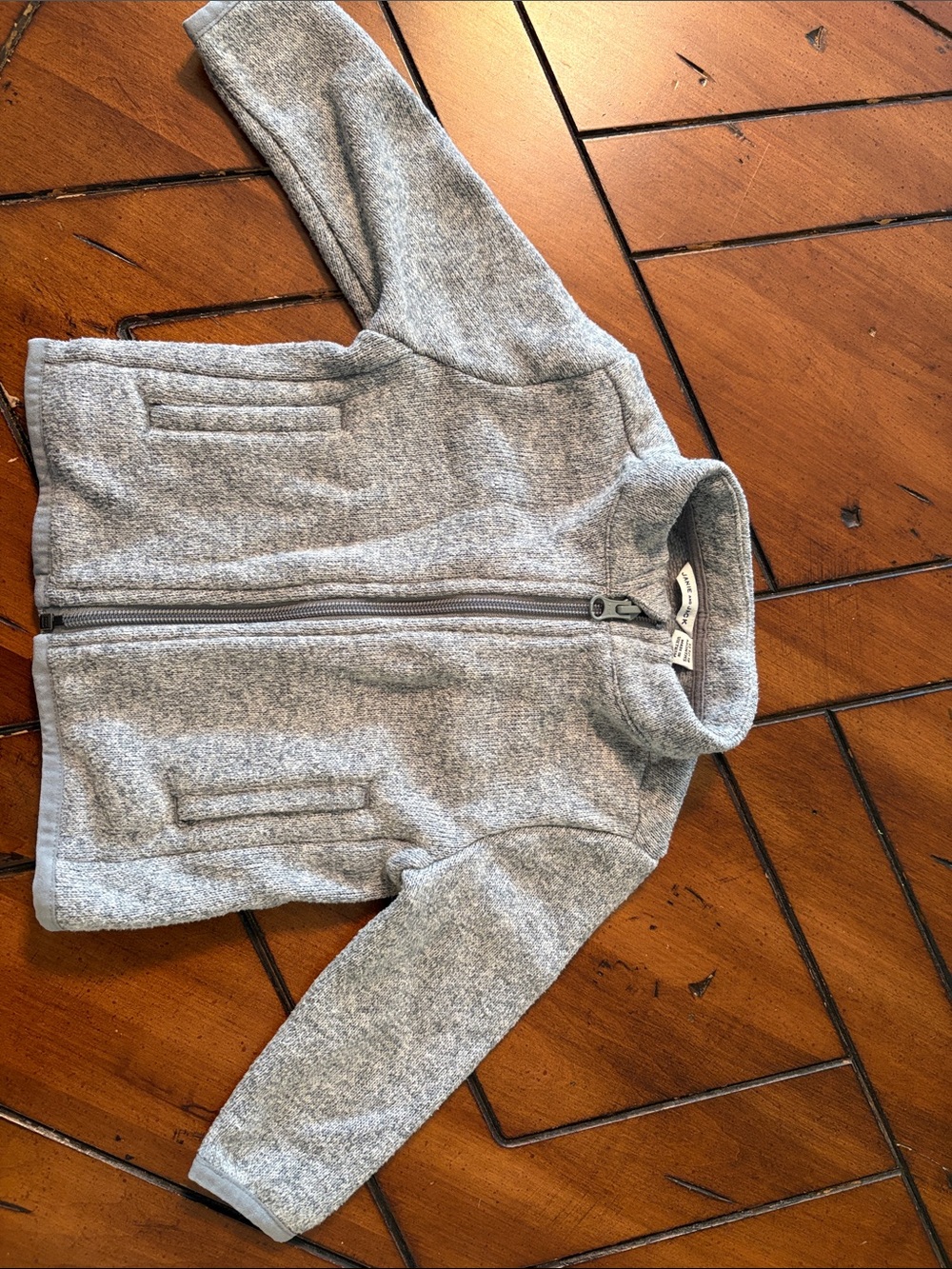 Janie and Jack Heather Gray Zip-Up Sweater
